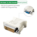 Miniatyrbillede 3 af 8: HD 1080P DVI til VGA Adapter Kabel Konvertering DVI Han til VGA hun til computer vært grafik kort til projektor HDTV monitor