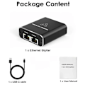 Miniatyrbild 3 av 5: 1 till 2 Gigabit Ethernet Adapter Internet Nätverk Kabel Extender