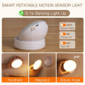 Miniatyrbilde 3 av 8: Bevegelse Sensor LED Natt Lys Vegg Lamper Oppladbare  Under skap Lys