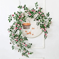 Miniatyrbilde 3 av 11: Kunstig Rose Blomster Rattan Vine Twine Og Fest Bryllup Hjem Gjerde Vegg Dekorasjon