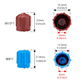 Miniatyrbillede 5 af 5: 5 par, M8*1 M10*1 A/C Service Port Ventil Adapter Støv hætte