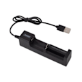 Miniatyrbillede 8 af 10: Universal 1 Slot Batteri USB Oplader Adapter LED Smart Opladning til Genopladelige Batterier Li-ion 18650 26650 14500 Oplader