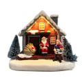 Miniatyrbild 1 av 6: Jul Dekoration Snö Scen Village Hus Vinter Prydnadsuppsättning