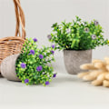 Miniatyrbilde 5 av 6: Mini kunstig  planter bonsai  mini simulering søt passer for kontor skrivebord dekorasjon bonsai