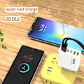 Miniatyrbild 2 av 3: 200W 6-portar USB C super snabb laddare
