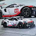 Pikkukuva 6 / 7: 50cm tekninen klassinen porsched 911 RSR urheilu auto rakennus palikat