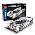Miniatyrbild 4 av 6: Teknisk Kända Super Racing Bil Bygg Block MOC Statisk Modell Klossar Barn Montering Fordon Set