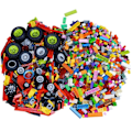 Miniatyrbild 1 av 6: Grundläggande delar och högteknologi blandade förpackningar bitar bygge block bulk modell gör-det-själv kreativa tegelstenar