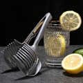 Miniatyrbilde 3 av 5: Aluminium legering kjøkken håndholdt oransje sitron skjærer tomat skjæring klips