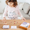 Miniatyrbild 2 av 5: Montessori matcher pussel spel trä leksaker gör-det-själv matte geometri bräda spel