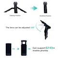Miniatyrbillede 4 af 8: Smartphone Vlogging Kit til iPhone Android med Stativ Mini Mikrofon Starter Vlog kit