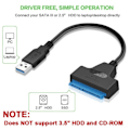 Pikkukuva 7 / 7: SATA USB 3.0 kaapeli ulkoinen HDD SSD kiintolevy  sovitin USB