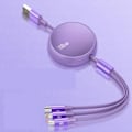 Pikkukuva 4 / 8: Nopea USB kaapeli Huawei/Honorille Sisäänvedettävä Kannettava 3 1 Mikro USB tyyppi C laturi kaapeli