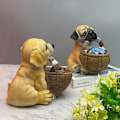 Miniatyrbillede 3 af 7: Sød Hund Nøgle Opbevaring Dekoration Entré Slik Opbevaring Arrangør Harpiks Hund Skulptur Ornamenter