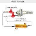 Miniatyrbillede 6 af 6: 4X 25W LED  Reverse Bremse Sving Signal Lys Belastning Modstand