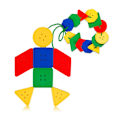 Pikkukuva 2 / 5: 30 kpl Montessori lelut opetus lelut lapsille varhaisopiskelu geometriset palat kierteet napit opetus apuvälineet