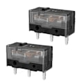 Miniatyrbillede 7 af 10: Micro Switch Micro Knap Guld Contactor 80 Million Click Life 3 Pin Sort Prik
