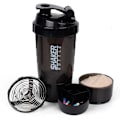 Miniatyrbillede 1 af 6: 3 lag shaker protein flaske pulver shake kop vand flaske plastik blanding  flaske