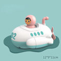 Miniatyrbillede 10 af 10: Baby bad legetøj ubåd vind legetøj urværk skib båd børn vand legetøj
