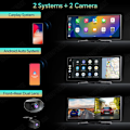 Miniatyrbild 2 av 7: 10,26" Dash Cam Rearview Kamera Wifi Carplay & Android Auto 4K DVR GPS Navigation Video Inspelare