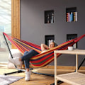 Miniatyrbild 5 av 6: Utomhus Swing Net Hed Anti Rollover Randad Hängande Stol Hängmatta