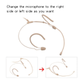 Miniatyrbilde 6 av 6: Elektret Kondensator Hodeslitt Headset Mikrofon 3,5 mm Jack TRS Låsing Mic