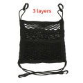 Miniatyrbilde 4 av 7: Bil Nett Arrangør Standard Mellom Sete Mesh Lagring Nett med lommer Foran Sete Hund Barriere