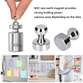 Miniatyrbillede 4 af 6: 12 stykker Magnet Super Stærk Magnetisme Push Pin Neodymium Magnet Køleskab Køkken Whiteboard Holdbar Magnetisk Thumbtacks Hjem