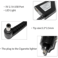 Miniatyrbillede 3 af 4: Bil Oplader 19V 4,74A 90W Universal Laptop Strøm Adapter Oplader