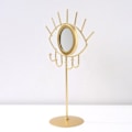 Miniatyrbillede 6 af 7: Guld øje bord spejl  makeup spejle boho bolig indretning stue værelse pynt soveværelse kosmetik påklædning bordplade