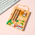 Miniatyrbilde 9 av 10: Jul Skrivepapir Set Barn Tegneserie Blyanter Viskelær Linjal Memo Pads Blyant Kniv sett