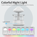 Miniatyrbilde 2 av 7: Regn sky natt lys luftfukter med regnende vann dråpe lyd og 7 farger led lys essensiell olje diffuser aromaterapi