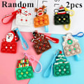 Miniatyrbild 8 av 8: 2 bitar tomte älg nyckelring fidget leksak jul kalas favor present souvenir giveaway gäst jul jul gåvor