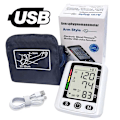 Miniatyrbillede 1 af 6: Tensiometer Hjerte Rate Puls Meter BP Monitor Rask Digital Arm Blod tryk meter