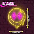 Miniatyrbild 2 av 5: LED smältande smiley ansikte neon skylt dimbar smältande smiley ansikte neon skylt vägg dekoration neon skylt