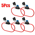 Miniatyrbilde 4 av 8: Mini blad adapter sikring holder sprutsikker for 12V 30A wire cutoff bryter sokkel fuktsikker sprut