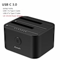 Miniatyrbillede 8 af 10: Dual-bay Hard Drive Docking Station USB C 3.0 To SATA Hard Drive Caddy Dock