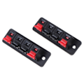 Miniatyrbillede 1 af 6: 2 Pcs 4 Positioner Stik Terminal Push In Jack Fjeder Load Audio Speaker Terminals