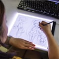 Miniatyrbillede 7 af 7: Tre niveauer Dæmpbar LED Lys Pad Tegning Tavle Pad Tracing Lys Box Øjenbeskyttelse Nemmere