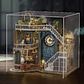 Miniatyrbillede 6 af 8: DIY Miniature Dukke Hus Kit Træ Dukkehus Værelseskasse Magic Workshop Have Gaver Jul