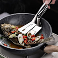 Miniatyrbilde 6 av 7: Rustfritt Stål Steking Spade Klips Multifunksjonell Biff BBQ Tang Steking Fisk Spatula Klips  Husholdning Kjøkken Verktøy
