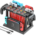 Miniatyrbild 1 av 6: Laddare Pro Kontrollenhet Hållare Switch Spel Lagring Torn Switch OLED Laddning Dock Station