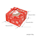 Miniatyrbilde 2 av 7: 12 stykker jule 4 hull gave esker til ferie bakverk cupcakes brownies jule papir