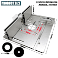 Miniatyrbild 4 av 9: Multifunktionell Aluminium Router Bord Insats Plåt Träbearbetning Elektrisk Trä Router Flip Plåt
