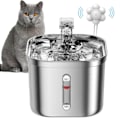 Miniatyrbillede 2 af 7: Rustfrit stål kat fontæne med vand mærke automatisk katte vand dispenser