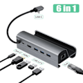 Pikkukuva 5 / 7: Telakointi asema yhteensopiva Steamin kannen 6-in-1 Steam kansi telakka HDMI 4K@60Hz Gigabit Ethernet 3 USB-A 3.0 lataus USB-C