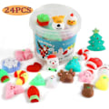 Miniatyrbilde 7 av 7: Jul 24 biter for barn voksen nissen Claus Snømann Squishy Fidget Leker