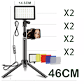 Miniatyrbilde 7 av 7: LED Fotografi Video Lys Panel Belysning Foto Studio Lampe Kit For Shoot Live Streaming Youbube Med Stativ Stativ RGB Filtre