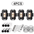 Miniatyrbillede 1 af 5: Universal Led Aircraft Strobe Lights Motorcykel Anti-kollisions Advarsel Lys med USB Opladning