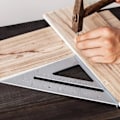 Miniatyrbild 5 av 7: Mätning Verktyg Snickare Rak Linjal Aluminium Legering Speed Protractor Gering 3 Right Angles Scriber